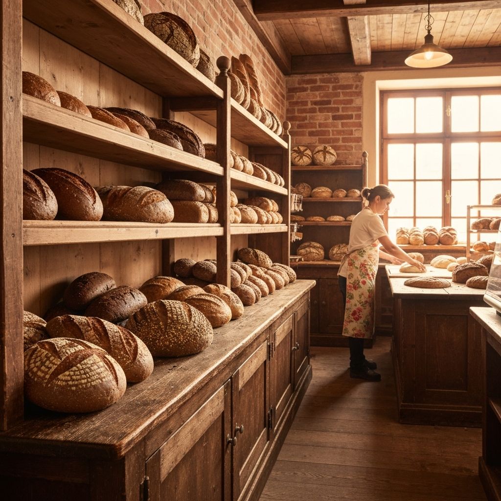 Warme Bäckerei-Atmosphäre mit handwerklichem Focus