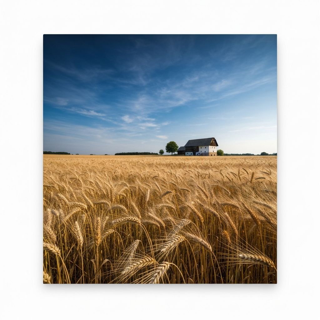 Brotacker und Mühlenlandschaft