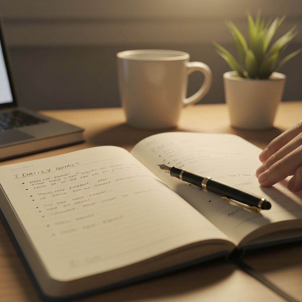 Записване на дневник с бележки за храна и навики